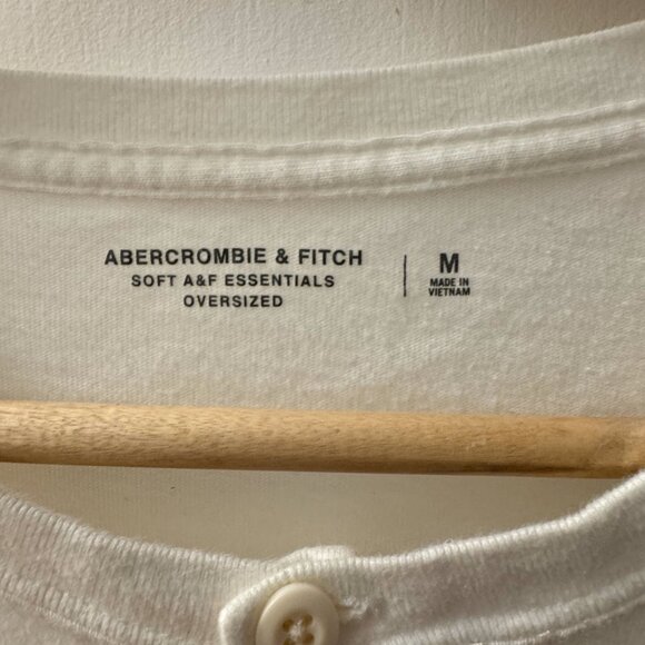 Abercrombie White Long Sleeve Shirt - Men's Medium - Picture 2 of 2